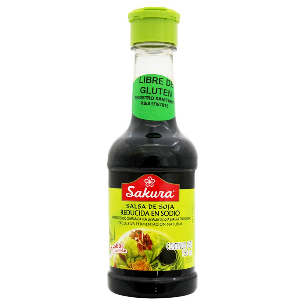 Salsa de Soya Sakura Baja en Sodio 150 ml.